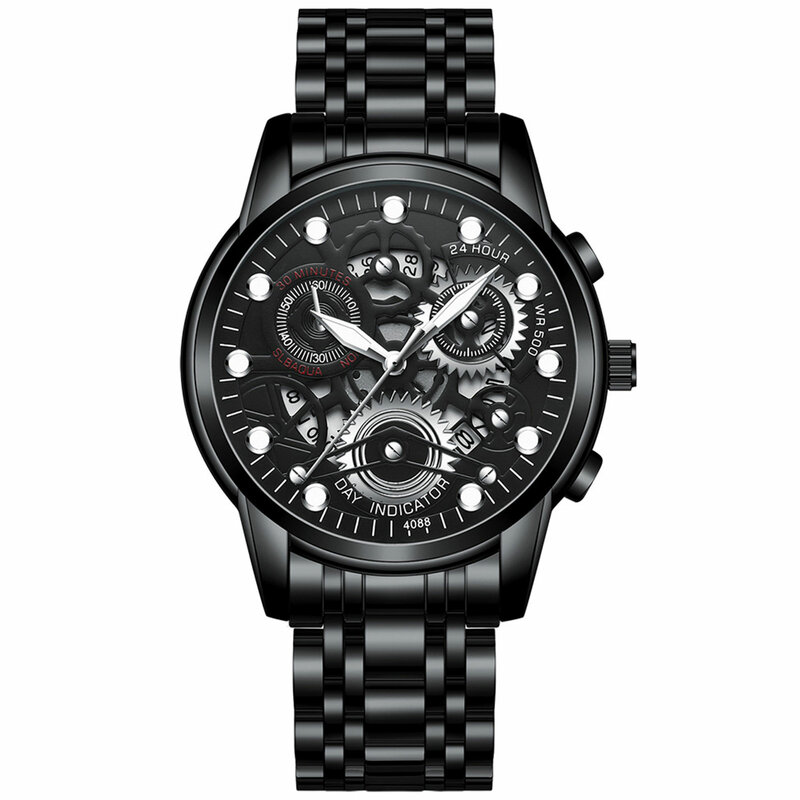 Stainless Steel Trend Quartz Watch Adjustable Skin-friendly Elegant Wrist Watch for Ideal Valentine's Day Birthday Gift