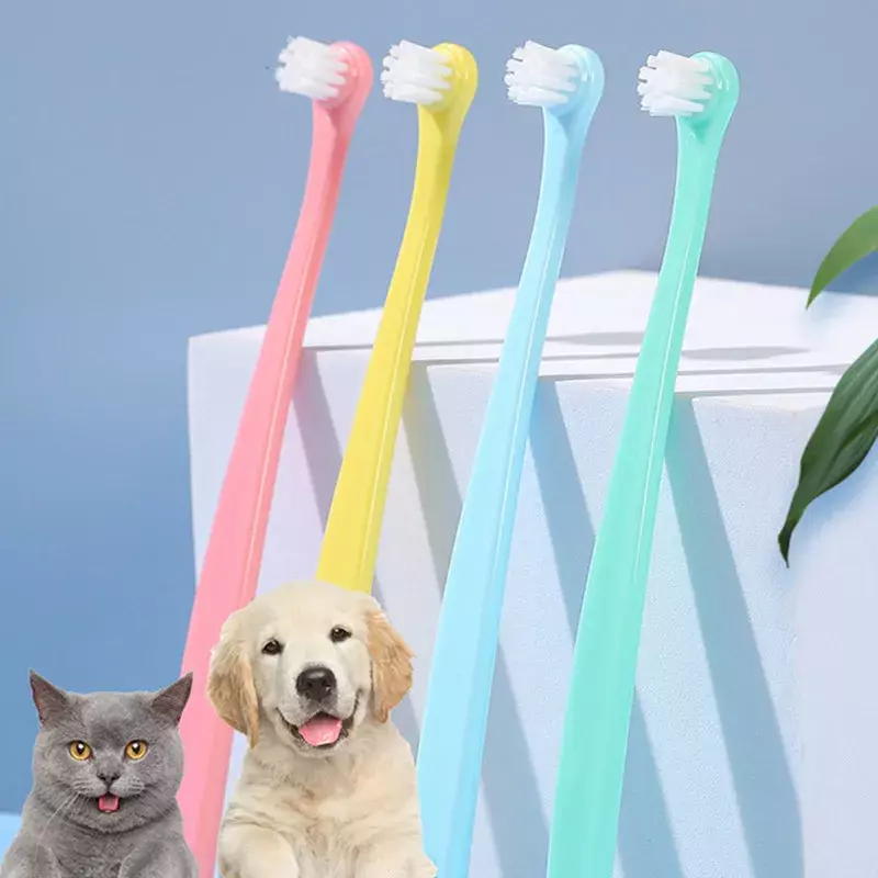 Cepillo de dientes para gatos, herramientas de limpieza bucal para perros y gatos, productos para mascotas