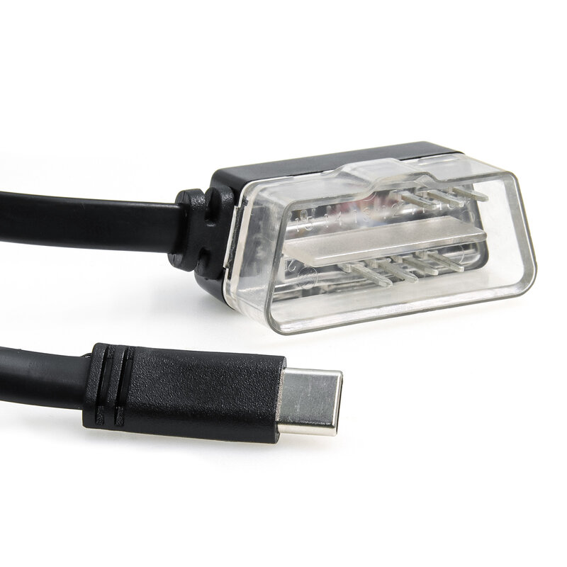 1ชิ้น OBD II OBD 2 7ขาเป็นมินิสายเคเบิ้ล USB สำหรับรถยนต์ HUD Head Up Display แสดงผลหัวขึ้นแสดงหัวอะแดปเตอร์วินิจฉัยสายเคเบิล