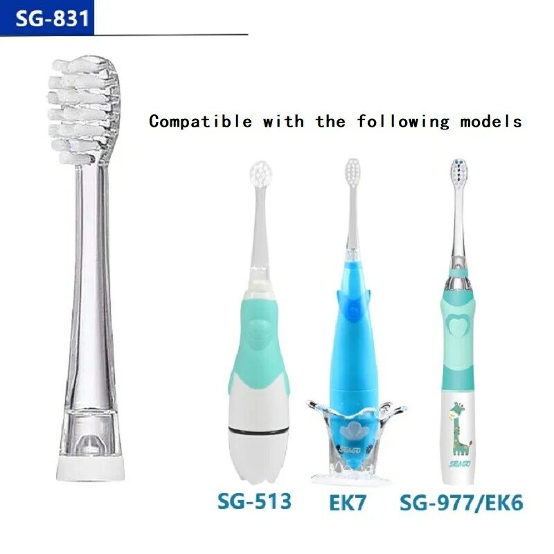 Têtes de brosse de resubdivision à poils souples SG-831 Ultral, tête de brosse à dents électrique Seago SG977, EK6, EK7, SG513, 4 pièces, 8 pièces, 12/16 pièces