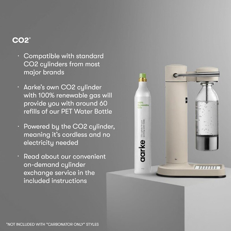 Aarke-Carbonator Iii Premium Carbonator-Sprankelend En Seltzer Water Frisdrankmaker Met Fles Voor Huisdieren (Alleen Zand, Carbonator)
