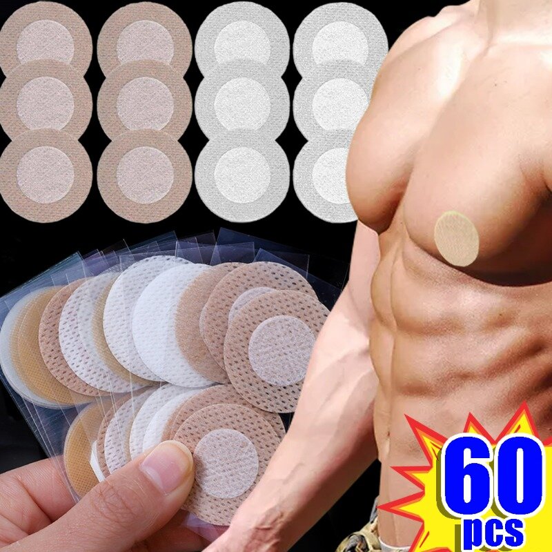 Brethable Nipple Covers for Men 30/60Pcs Waterproof Disposable Self-Adhesive Invisible Tights Suits Anti-bulge Nipple Stickers