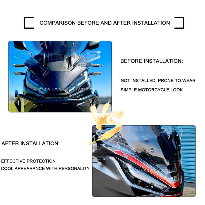 3D Epoxy Resin Sticker Kit para Honda, Acessórios para Motocicleta, Proteção Decalcomanie, NT 1100, 2022-2023