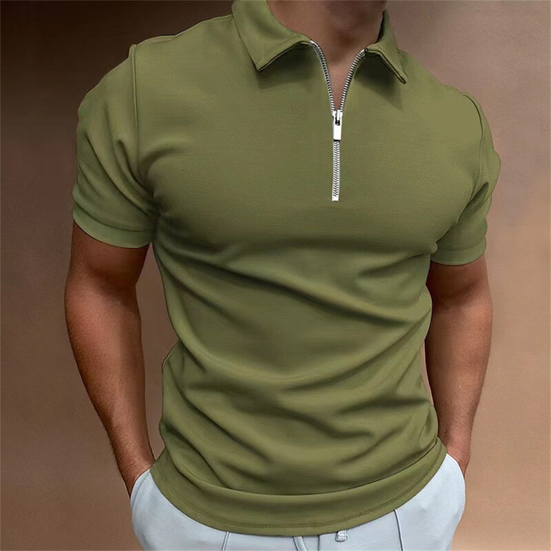 Polo Simple para hombre, ropa de Golf sólida, informal, de alta calidad, transpirable, secado rápido, Verano