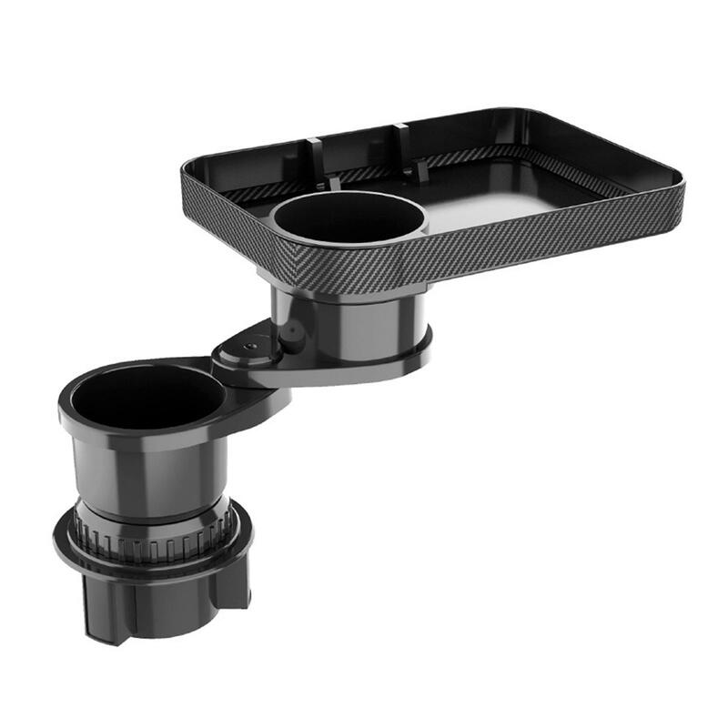 Car Cup Holder Expander Generic Cup Holder Tray Practical Adjustable with 360°Rotation Car Interior Organizer for Eating