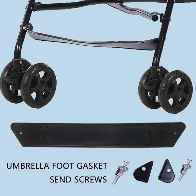 Нескользящая Подставка для детской коляски, педаль, нескользящая подставка для ног, компактная Легкая черная детская коляска