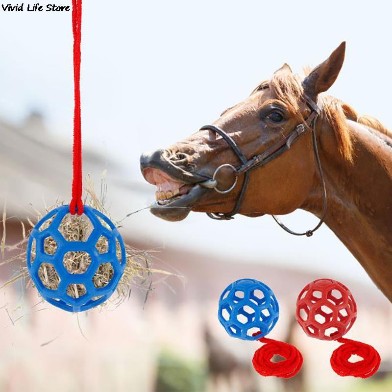 Bola Perawatan Kuda Mainan Pemberi Makan Jerami Mainan Bola Gantung untuk Kuda Kuda Kambing Domba Menghilangkan Stres Bola Perawatan Kuda
