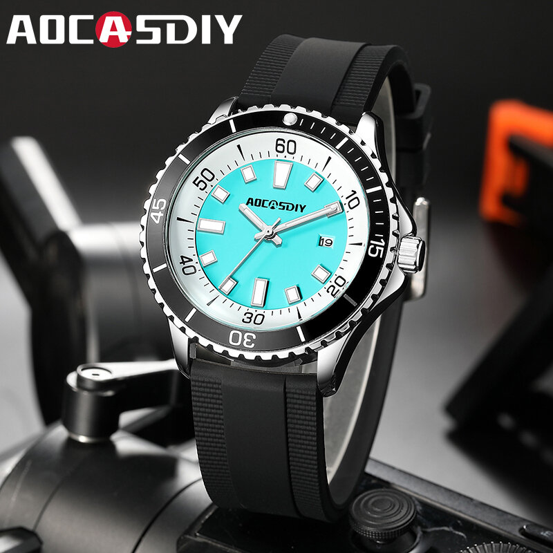 Casual Watches for Men Fashion New Men's Watch Multi Functional Luminous Date Quartz Wrist Watch Waterproof Leisure Man Clock