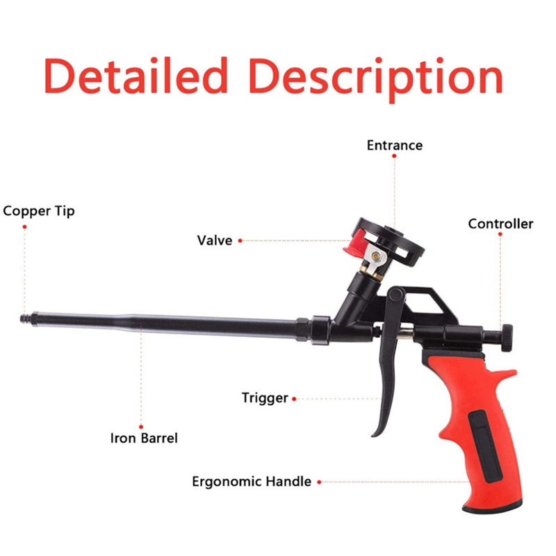 Portátil pistola de calafetagem manual isolamento mastic selante canto costura ferramenta enchimento silicone calafetagem pressão para o armário casa ferramentas