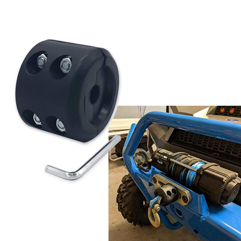1 szt. Ochrona kabel samochodowy przewód gumowy korek do zaczepu wciągarki modyfikacja samochodu akcesoria do pojazdów terenowych dla ATV UTV