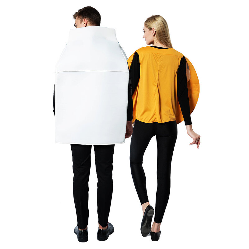 Kostum Pasangan Halloween Baru Kostum Makanan Pertunjukan Panggung Pesta Bar Set Kue Susu