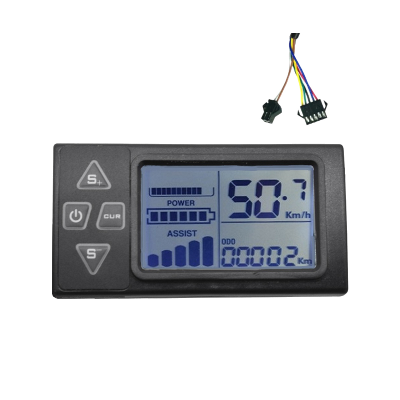 24V 36V 48V 60V S861 Lcd Ebike Display Dashboard Meter Voor Elektrische Fiets Bldc Controller Bedieningspaneel (Sm Plug)