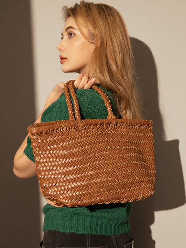 Женская сумка-тоут MABULA из натуральной кожи в стиле ретро с клатчем, большая емкость, летние пляжные сумки