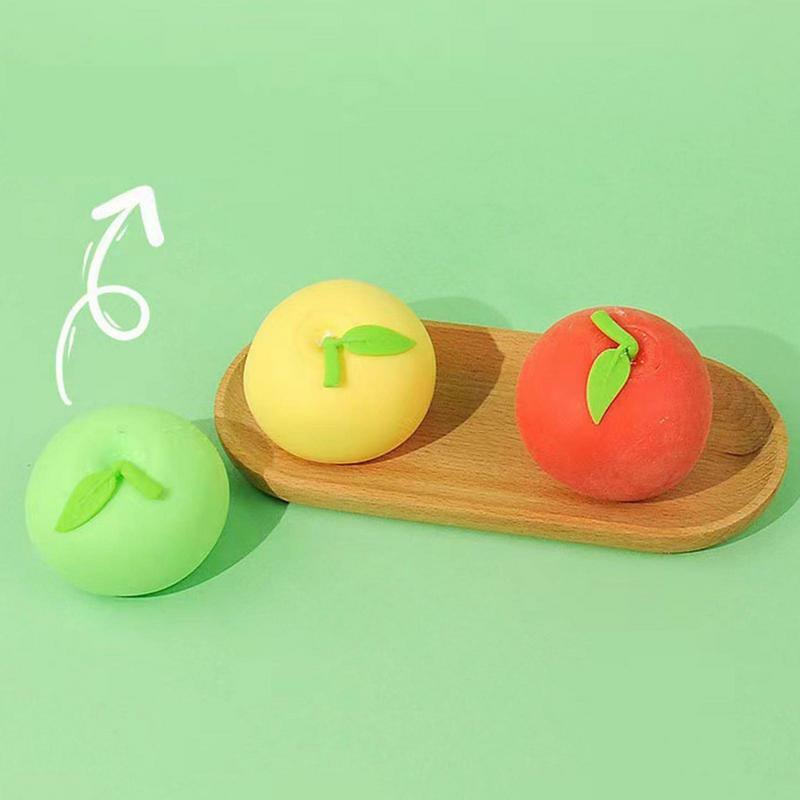 Juguetes sensoriales de frutas para niños, juguetes de frutas de rebote lento para niños, juguetes Fidget, juguete elástico, suave, grande, alivio del estrés
