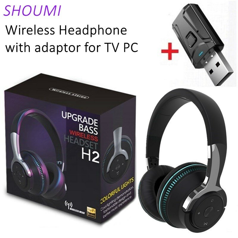TV Bluetooth-Kopfhörer drahtloser Kopfhörer mit Mikrofon USB-Adapter Headset Geräusch unterdrückung Stereo faltbarer Bass für TV-Kopfhörer
