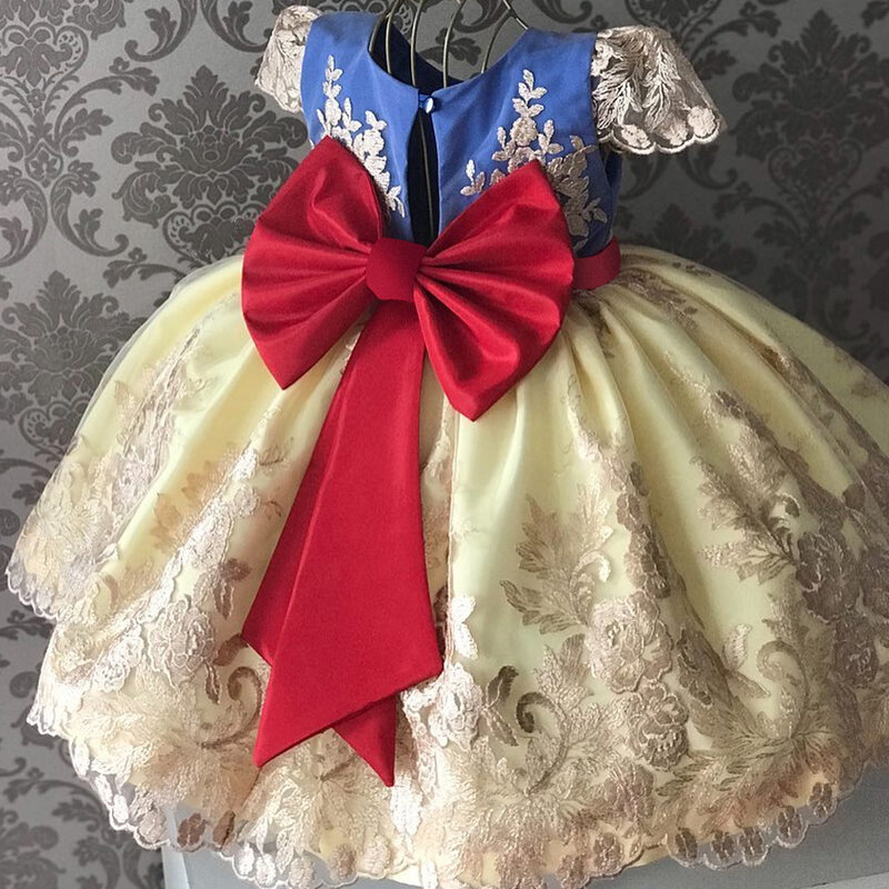 4〜10歳の女の子のためのチュールのウェディングドレス,エレガントなプリンセスパーティーのユニフォーム