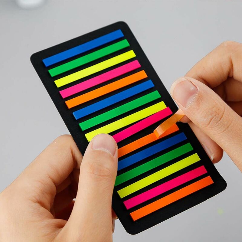 Waterproof Page Marker Transparent Stationery Sticky Note Index Flags Planner Stickers Fluorescent Index Tabs