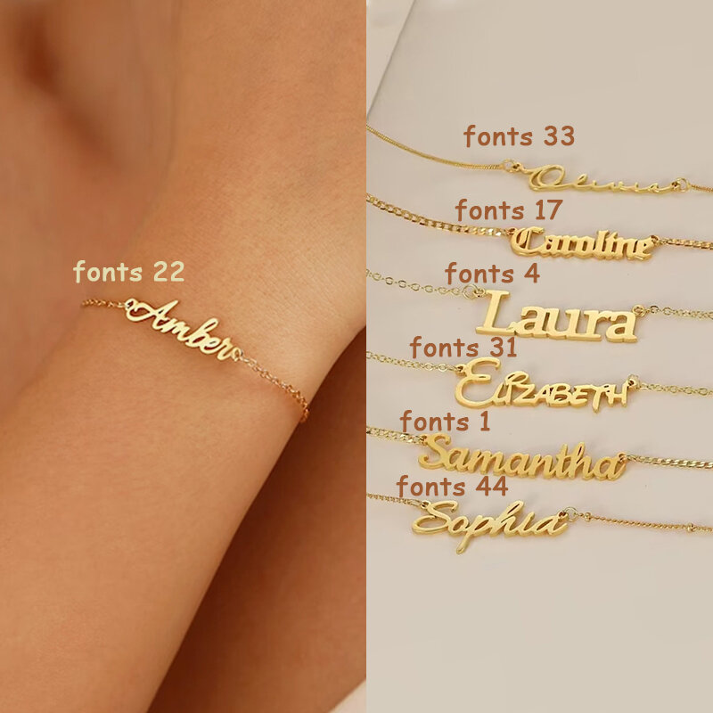 Moda dostosowane nazwa bransoletki list ze stali nierdzewnej spersonalizowane bransoletki dla kobiet dziecko bransoletka biżuteria nie alergiczny prezent