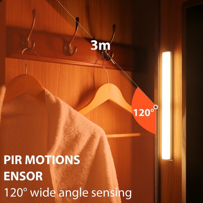 Lâmpada recarregável led night light sensor de movimento luz no escuro escada armário lâmpada da noite para armário cozinha guarda-roupa lâmpada