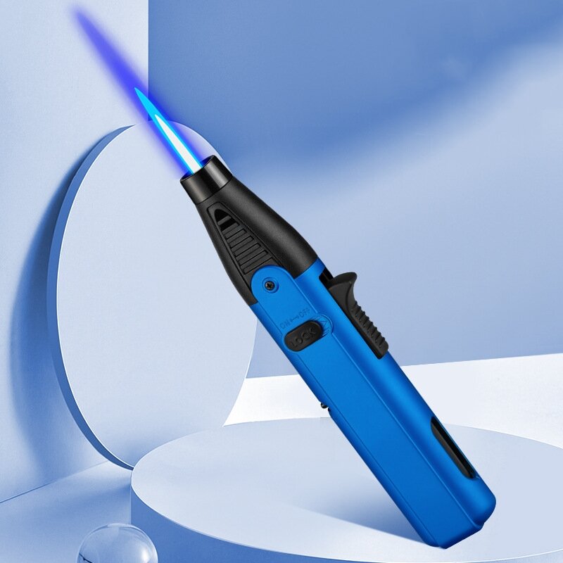 ปืนสเปรย์แบบปากกากันลมน้ำหนักเบาซิการ์เปลวไฟสีฟ้าอุณหภูมิสูงการรมยากันลมชาร์จโดยตรง