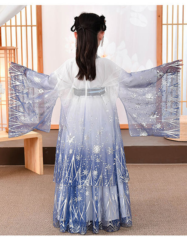 Hàn Phong Cách Nữ Cổ Đầm Công Chúa Trung Quốc Trẻ Em Phong Cách Thanh Lịch Đường Đầm Phong Cách Cho Hiệu Suất Vào Mùa Xuân Và Mùa Thu