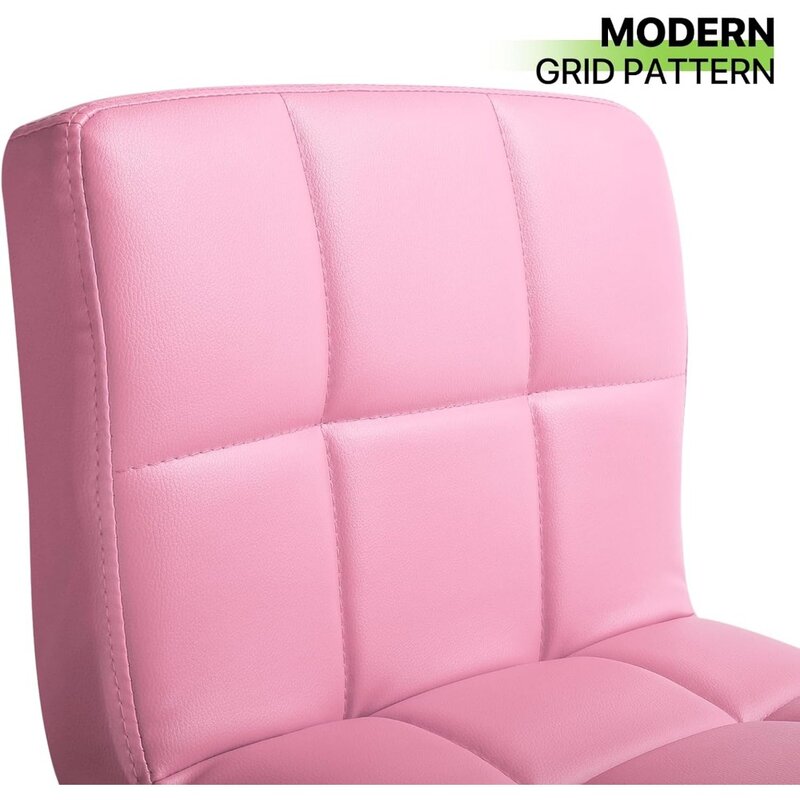 เก้าอี้สตูลบาร์หมุนได้ปรับความสูงได้ทรงสี่เหลี่ยมสีชมพูเก้าอี้ผับ