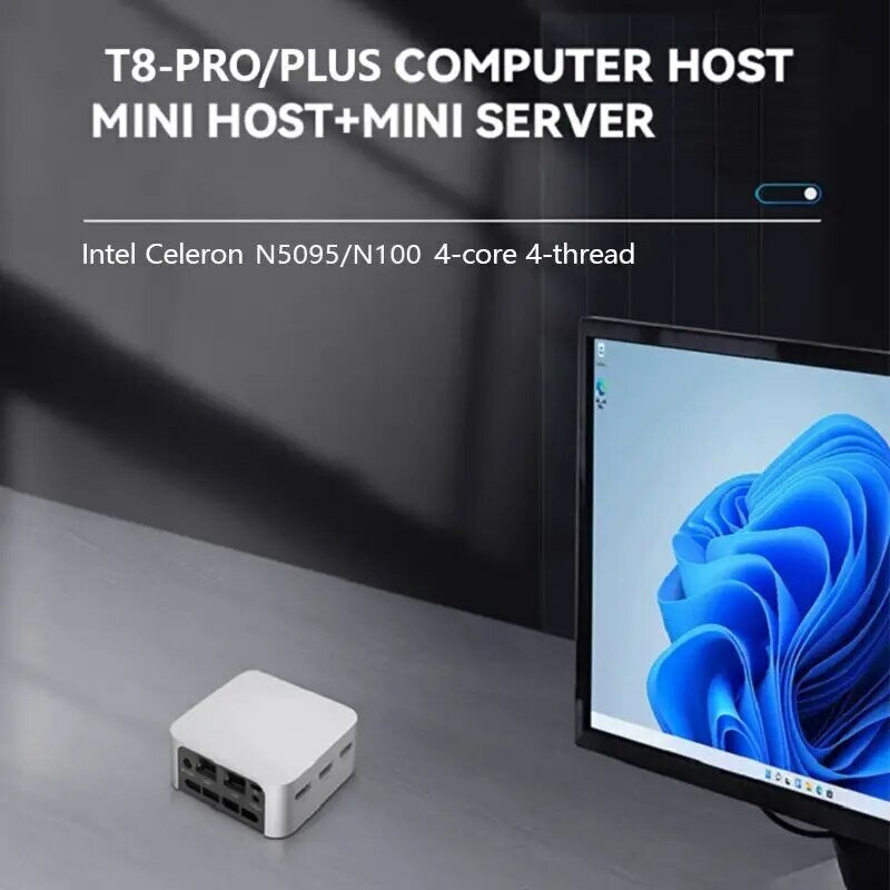 FIREBAT T8 Pro Plus Mini PC Intel Celeron N5095 N100 Computer da gioco Desktop 8GB 16GB 256GB 512GB DDR4 DDR5 WIFI5 BT4.2