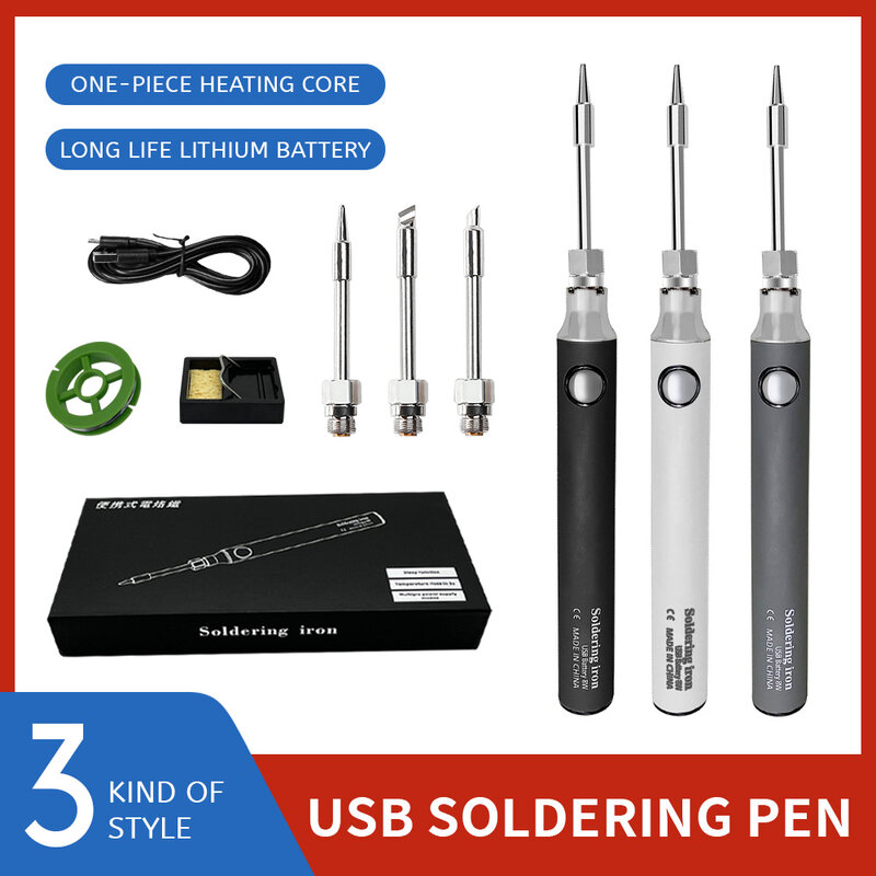 Penna per saldatore elettrico senza fili 5V USB ricarica filo bruciatore penna per saldatura regolazione della temperatura attrezzatura per saldatura