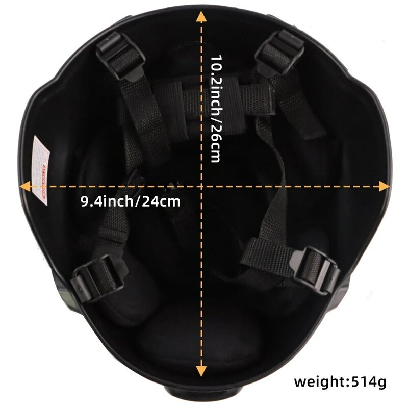 Capacete protetor de combate tático com trilho lateral, NVG Mount, Airsoft ao ar livre Paintball, proteção de cabeça, MICH 2000