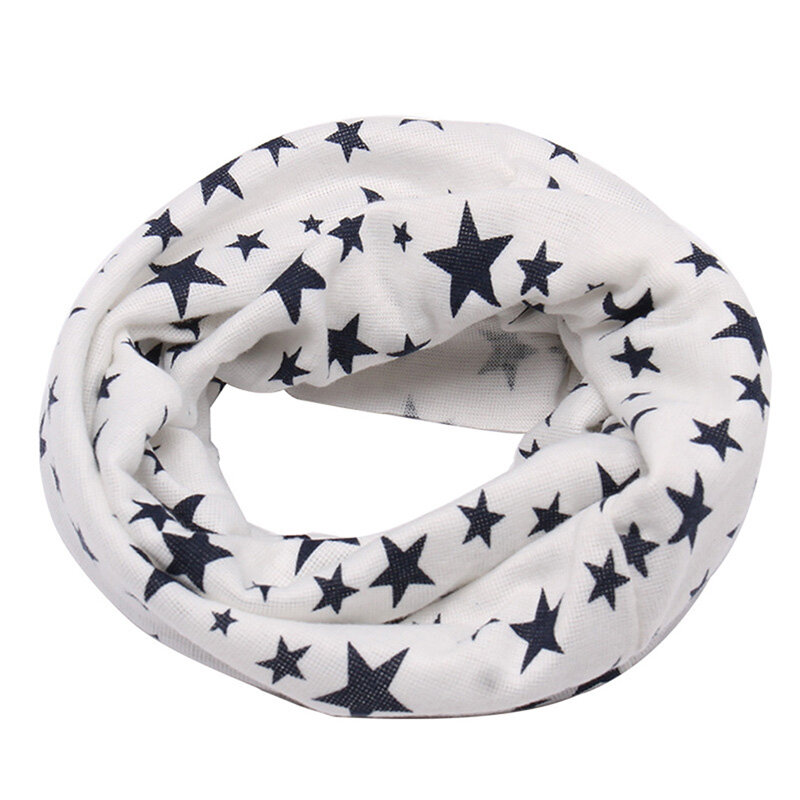 New Children Warm Scarf Kids Collars Autumn Winter Outdoor Neck Warmer O Ring Scarf Baby Cotton Neck Scarf Cute Print For Kids