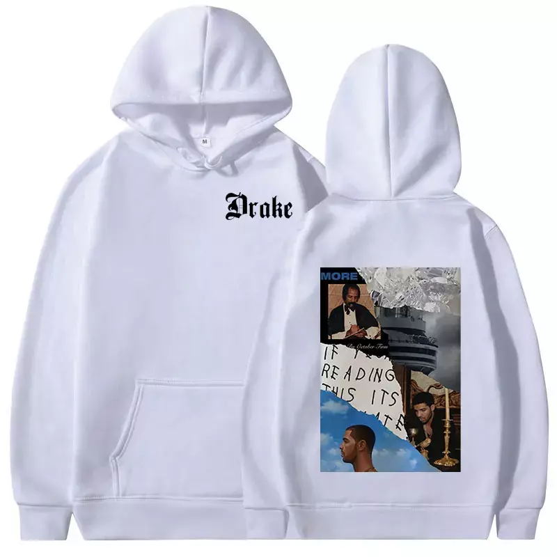 Raper Drake muzyka okładka albumu bluzy z grafiką moda męska bluzy Hip Hop Vintage jesień/zima polar ciepłe pulowery Y2k