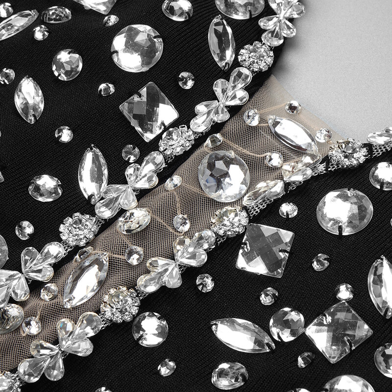 Neue Damen sexy ärmellose Diamant Pailletten Verband Kleid Geburtstags feier Party Kleid Großhandel