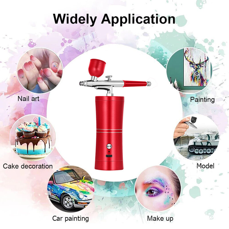 Airbrush Nail With Compressor Portable Airbrush For Nails Cake Painting Airbrush Nail Art Paint Air Brush Kit With