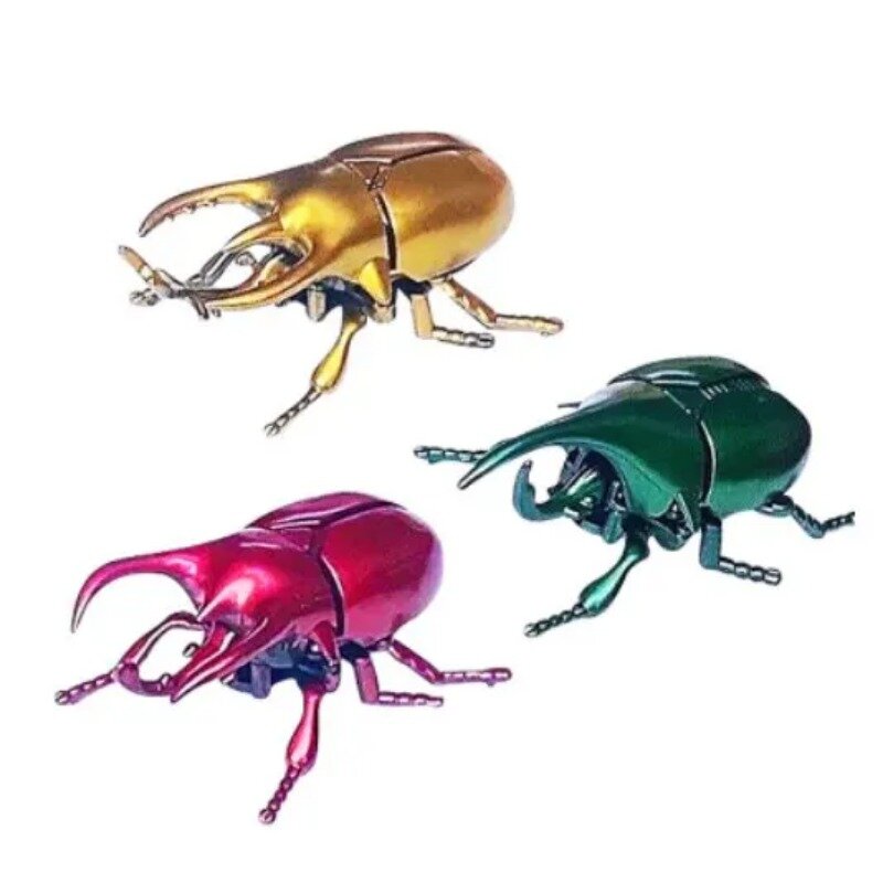 Mainan serangga animasi, mainan anak-anak, kumbang, Model Scarab kumbang, mainan pertempuran anak-anak