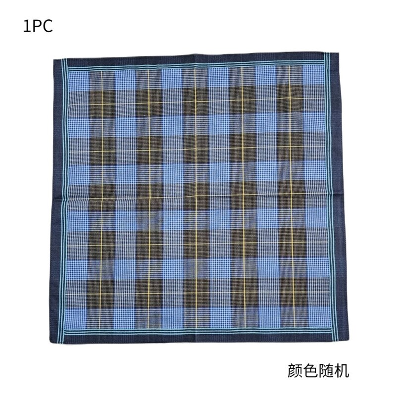 40x40cm Male Lattice Handkerchiefs Random Color Hankies Pocket Lattice Pattern Pocket Square Handkerchiefs for Male