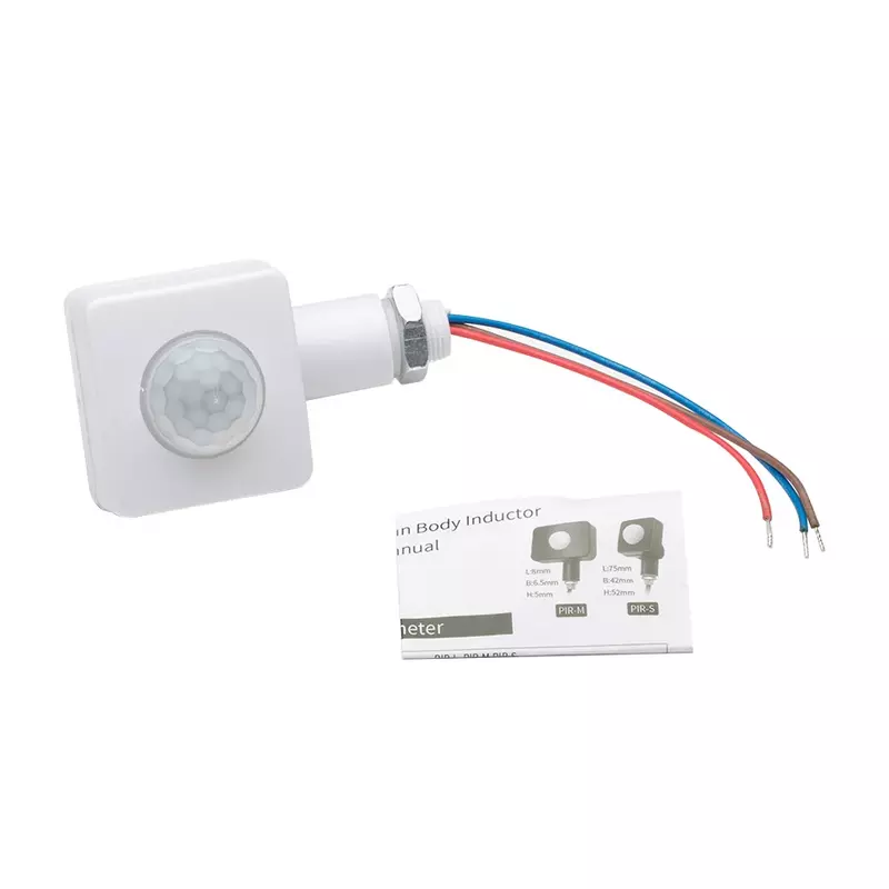 Smart Home PIR Motion Sensor, Detector De Movimento PIR, Sensores De Interruptor De Luz Ajustáveis, AC85-265V