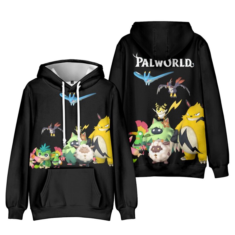 Palworld Hoodie heißes Spiel Merch Frauen Männer Langarm Sweatshirts Harajuku Streetwear 3D Kleidung