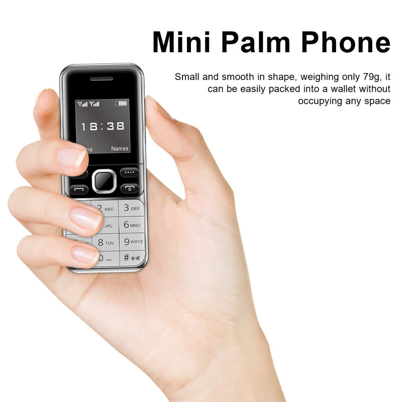 Servo Bm333 Mini Back-Up Telefoon 2G Gsm 1.54 Inch Draadloze Dialer Muziekspeler Fm Radio Lage Straling Bluetooth Wijzerplaat Mobiele Telefoons