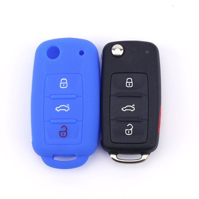 Eco-friendly Silicone Car Accessories Debossed Flips Car Key Covers
