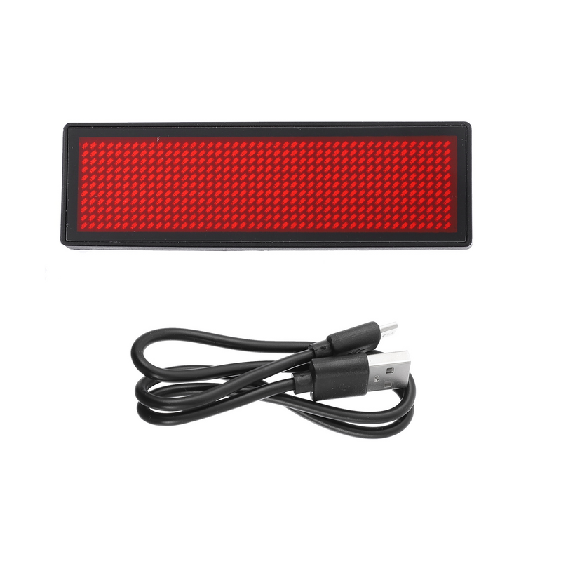 Mini etichette LED schermo elettronico ricaricabile nome Badge bacheca a scorrimento Tag Sign HD testo cifre Display modello