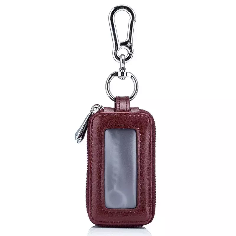 กระเป๋าใส่กุญแจรถกระเป๋าหนังมีซิปกระเป๋าใส่กุญแจคู่คาดเอวสำหรับผู้ชายและผู้หญิง