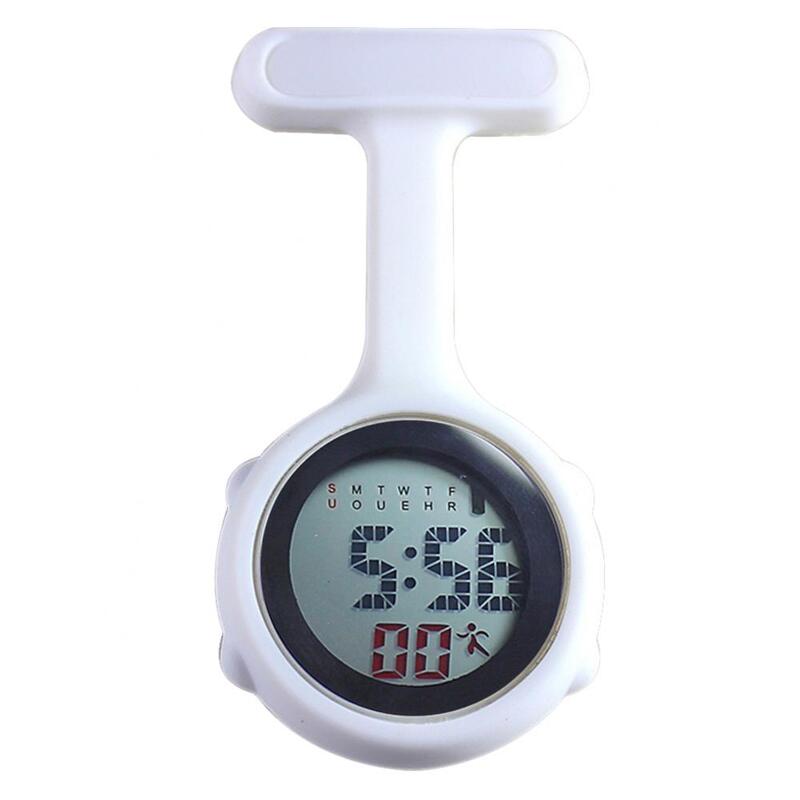 Digital grosir 1 buah tampilan Dial Clip-On Fob Suster bros Pin menggantung saku jam tangan listrik