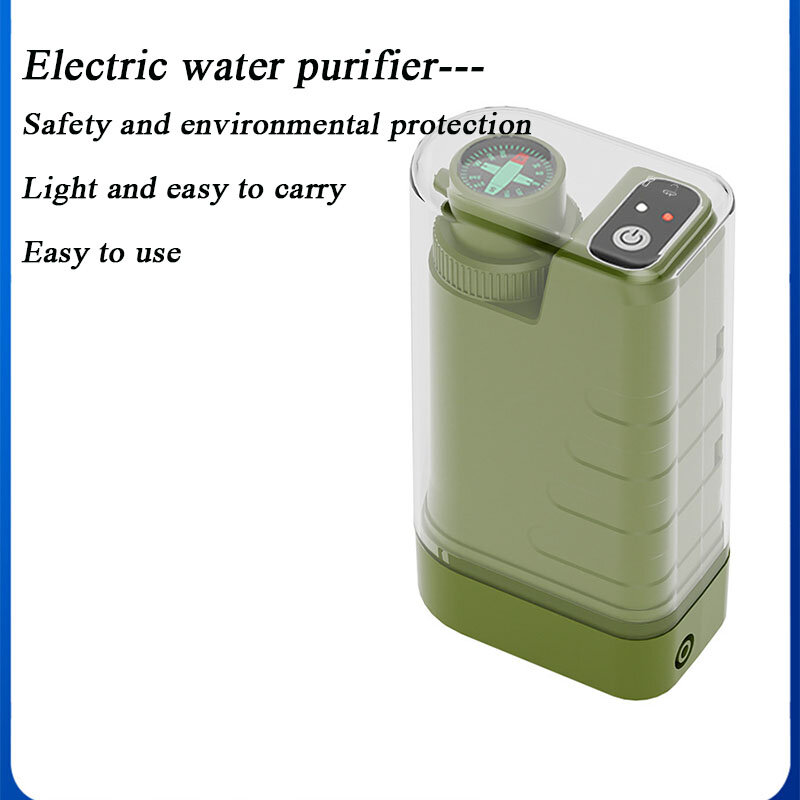 Уличный Электрический фильтр для воды, портативный зарядный насос, диспенсер для воды с ультрафильтровальной Мембраной из полого волокна