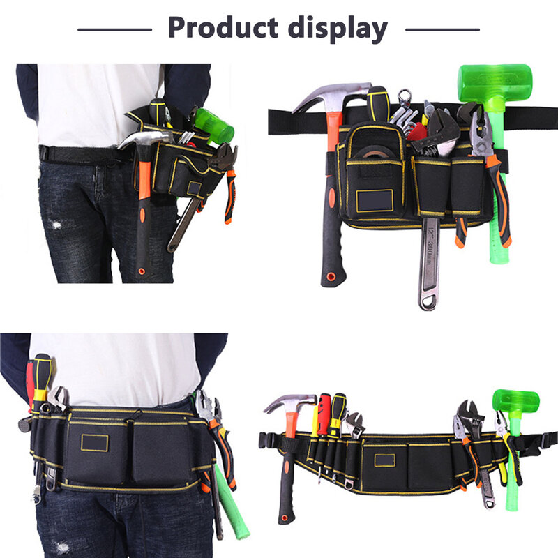 Bolsa de electricista multifuncional, bolsa de cinturón de cintura, organizador de almacenamiento, Kit de herramientas, estuche para cinturón de electricista, herramientas de reparación