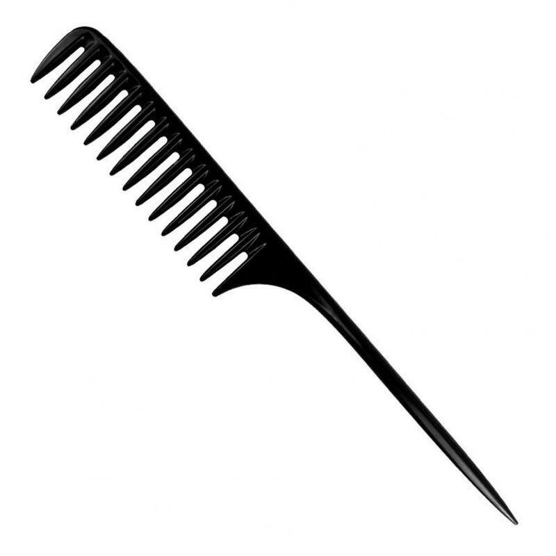 Peine de pelo para niña, herramienta de peinado de peluquería, punta de cabeza redondeada, Color sólido