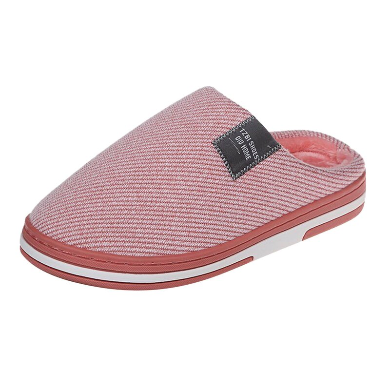 Warm Cotton Home Slippers Soft Floor Slippers Winter Thin Household Slippers Wool Slippers Couple Indoor Flat-Bottom Shoes