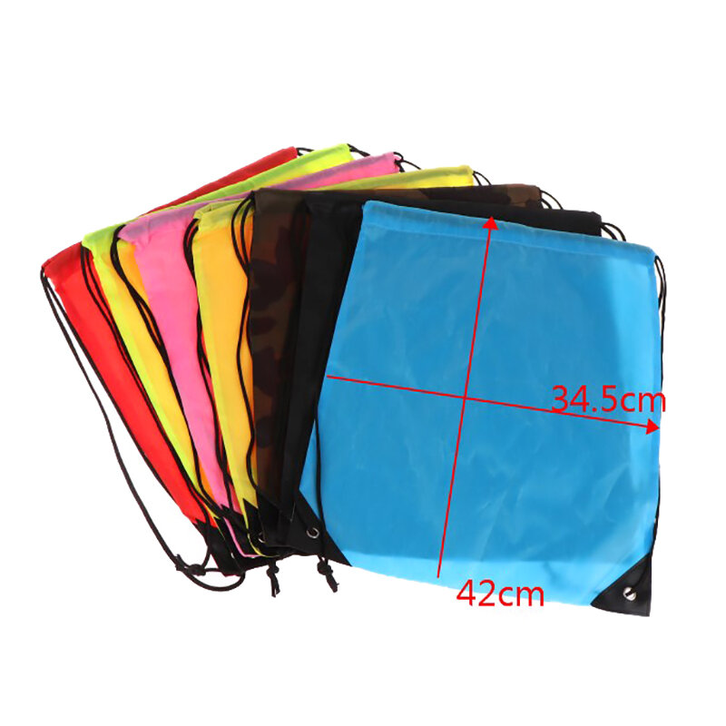 Drawstring Backpack Nylon Foldable Sports Gym Drawstring Tote Bag pack Sack For Men Women