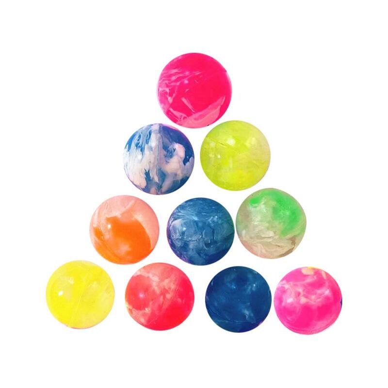 10 Pcs Multicolor Solid Rubber Elastic Ball Cloud Rainbow Bouncy Jumping Balls Good Pinball Bouncy Toys For Children Kids I5q0