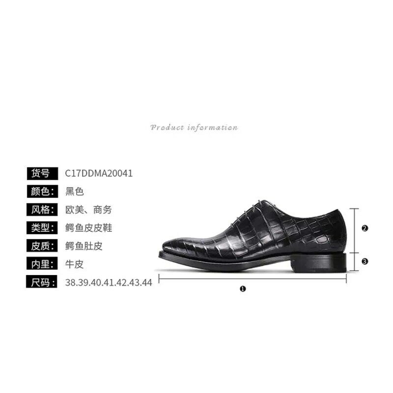 KEXIMA-Cestbeau Sapatos Crocodilo para Homem, Processo Manual, Sapatos Formais