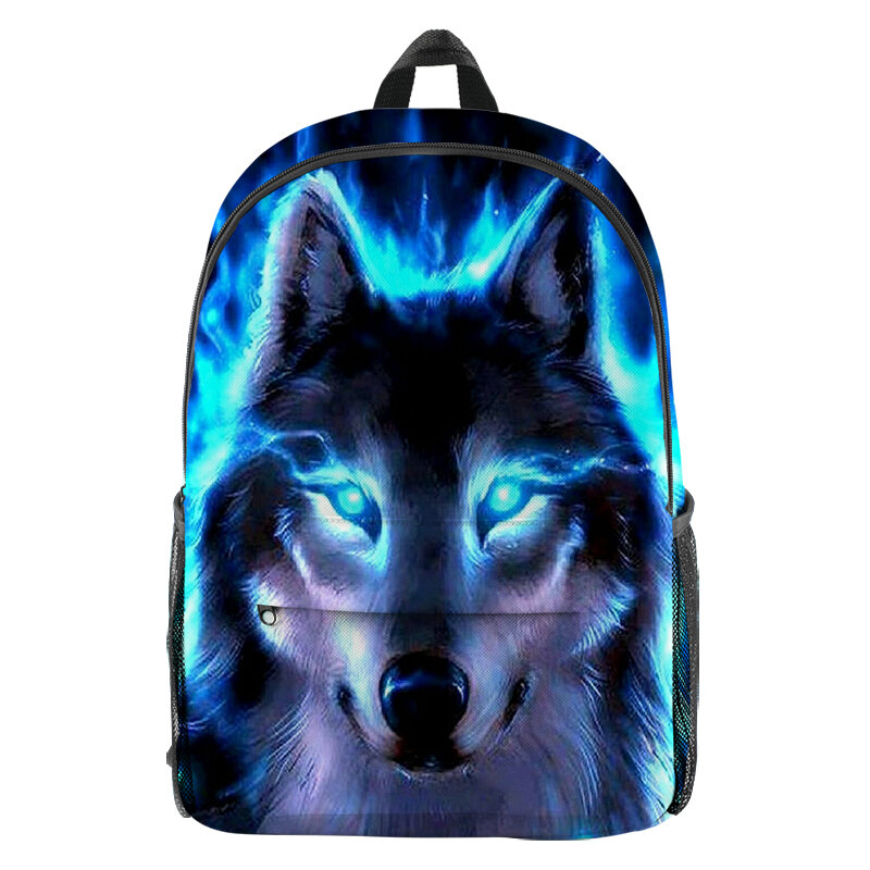 3D Animal plecaki dla dzieci chłopcy fajny wilk drukowanie torby szkolne jakość plecak nylonowy codzienny Bookbag plecak dziecięcy